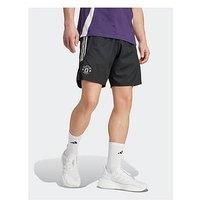 Manchester United adidas Down Time Shorts - Black
