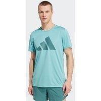 adidas Men/'s Run It Stripes Tee, Mint ton, M