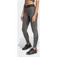 Adidas Womens Training Hyperglam Rib 1/1 Tights - Grey