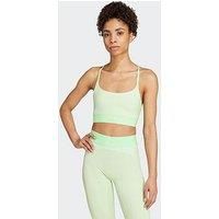 Adidas Womens Training Hyperglam Rib Bralette - Green