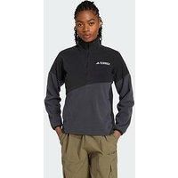 adidas Women/'s Terrex Multi CLIMAWARM Fleece Anorak, Aurora Plum/Preloved Violet/Aurora Black, XL