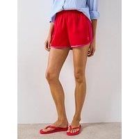 Adidas Originals Women'S Adicolor 3 Stripe Sprinter Shorts - Red
