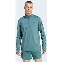 adidas Men/'s Own the Run Half-Zip Jacket, preloved teal, L