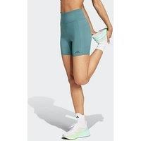 adidas Women/'s Own The Run Short Leggings, Preloved Teal, XL 5 inch