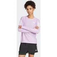 adidas Women/'s Own The Run Long Cuff Sleeve Tee, Powder Plum, M