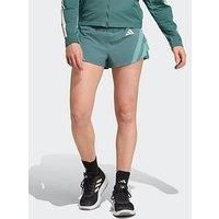 Adidas Womens Running Adizero 4Inch Shorts - Green