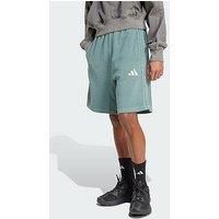 adidas All SZN French Terry Washed 8 Inch Shorts, Cotton, Green