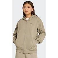 Adidas Sportswear Womens All Szn Fleece Full-Zip Hoodie - Green