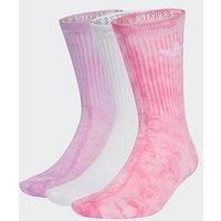 Adidas Originals Women'S Tie Dye Crew Socks 3 Pack - Multi