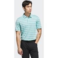 Adidas Mens Golf 2 Colour Stripe Polo T-Shirt - Green