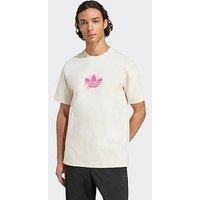Adidas Originals Mens Graphic Logo T-Shirt - Off White