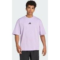 adidas PrimeLift Workout Oversize T-Shirt, Cotton, Purple