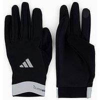 adidas Unisex Running Climawarm Gloves, Black, XS