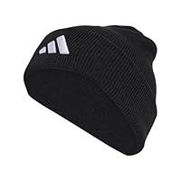 adidas Unisex New Logo Beanie Cuff, Black/White, M
