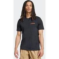 adidas Terrex Graphic T-Shirt, Cotton, Black