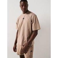 adidas Power Oversize Short Sleeve T-Shirt M Beige