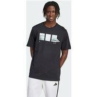 adidas Lens Power of Three Graphic T-Shirt, Cotton, Black