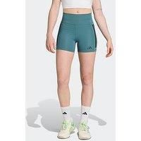 adidas Optime 3-Stripes 1/4 Short Leggings, Recycled Polyester, Green