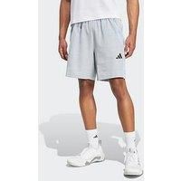 adidas Men/'s Train Essentials Woven Melange Shorts, Glow Blue Mel, S 7 inch