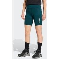 adidas Women/'s Terrex Multi 8inch Tight Shorts, Aurora Ivy, XS