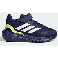 adidas Unisex Baby RUNFALCON 5 Shoes Infants, Dark Blue/FTWR White/hi-res Yellow, 7 UK Child
