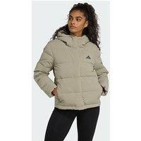 adidas Helionic Climawarm Hooded Down Jacket, Recycled Polyester, Green