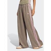 Adidas Originals Womens Soccer Summer Satin Wide Leg Pants - Khaki