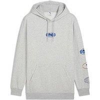 Puma Mens Essentials Logo Lab Execution Hoodie Fleece - Grey