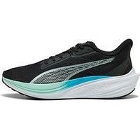 PUMA Unisex Darter PRO Road Running Shoe, Black Silver-Mint MELT-Speed Blue, 11 UK