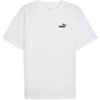 Puma Mens Essentials Relaxed Small No 1 Logo Tee - White