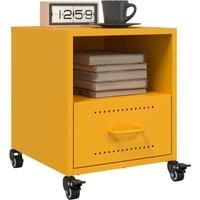 Bedside Cabinets 2 pcs Mustard Yellow 36x39x43.5 cm Steel