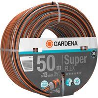 GARDENA Premium SuperFLEX Hose, 13 mm (1/2 Inch), 50 m (18096-20) & Connection Set Comfort FLEX, 13 mm (1/2 Inch), 1.5 m: Hose adapter, quick couplings, tap connector, 25 bar burst pressure (18040-20)