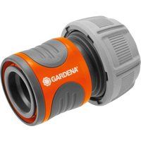 GARDENA Hose Connector 19 mm (3/4 Inch): Connector for the hose lead, waterproof, grooved soft plastic grip, simple assembly, packaged (18216-20)