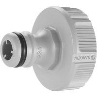 Gardena tap connector 33.3 mm (G 1 inch): Adapter for connecting a water hose, anti-splash technology, frost-proof, Original Gardena System, packed loose (18222-20)
