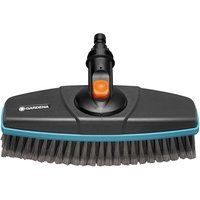 Gardena Cleansystem soft, long-handled brush: Brush for cleaning sensitive surfaces, soft bristles, swivelling, for connection to Cleansystem handle, ideal for larger surfaces (18810-20)