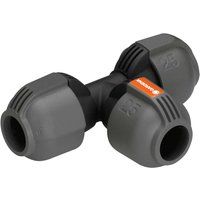 GARDENA Sprinklersystem T-Joint: Connecting piece for connecting pipe branching, 25 mm, compatible with GARDENA connecting pipe 25 mm, tool- installation (2771-20)