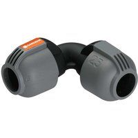 Gardena Sprinklersystem L-Joint: Connecting piece for connecting pipe direction change, 25 mm, compatible with Gardena connecting pipe 25 mm, tool- installation (2773-20)