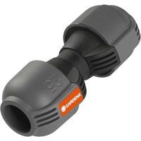 GARDENA Sprinklersystem Connector: Connecting piece for connecting pipe extension, 25 mm, Quick & Easy connection technology, no-tool installation with GARDENA connecting pipe 25 mm (2775-20)