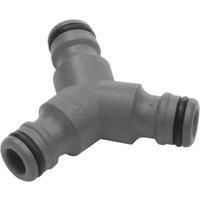 Gardena 2934-20 3-way Y Coupling, For Hose branching, Connections Along the Hose length, Adapting 19 mm (3/4 Inch) Hoses to 13 mm (1/2 Inch) Hoses for Simultaneous Use of a Single Water Source