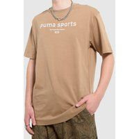 PUMA Graphic Cotton Mens T-Shirts in Beige, Size: M