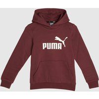 PUMA kids logo hoodie in burgundy