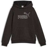 PUMA ESS+ ANIMAL Kids Long Sleeve Hoodie Hooded Top Sweatshirt - Girls