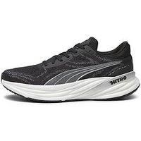 Puma Magnify Nitro 2 Black White Silver Men Road Running Jogging Shoes 376909-01