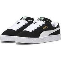 PUMA suede xl trainers in black & white