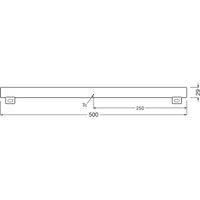OSRAM LEDinestra Frosted Plastic Rod, S14s Socket, Dimmable, Warm White 2700K, Length 50 cm, 4.7 W, 470 Lumens, Excellent Colour Rendering with CRI 90, EEK F.