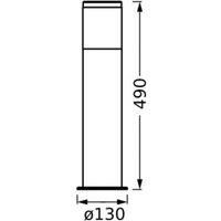 OSRAM ENDURA CLASSIC EBRO pillar light, stainless steel, 49 cm IP44