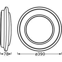 OSRAM ORBIS BERLIN LED ceiling light, silver, 39 cm metal
