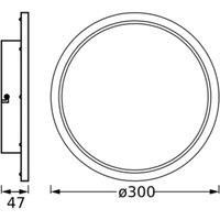 OSRAM LED ceiling light BATHROOM, black, 30 cm, IP44 CCT