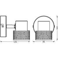 OSRAM wall spotlight CORK, white, 1 spot, GU10-LED, 927, dimmable