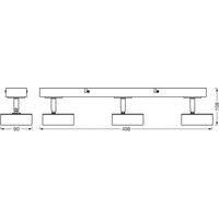 OSRAM LED ceiling spotlight PLUTO, white, 3 spots, metal, 3,000 K